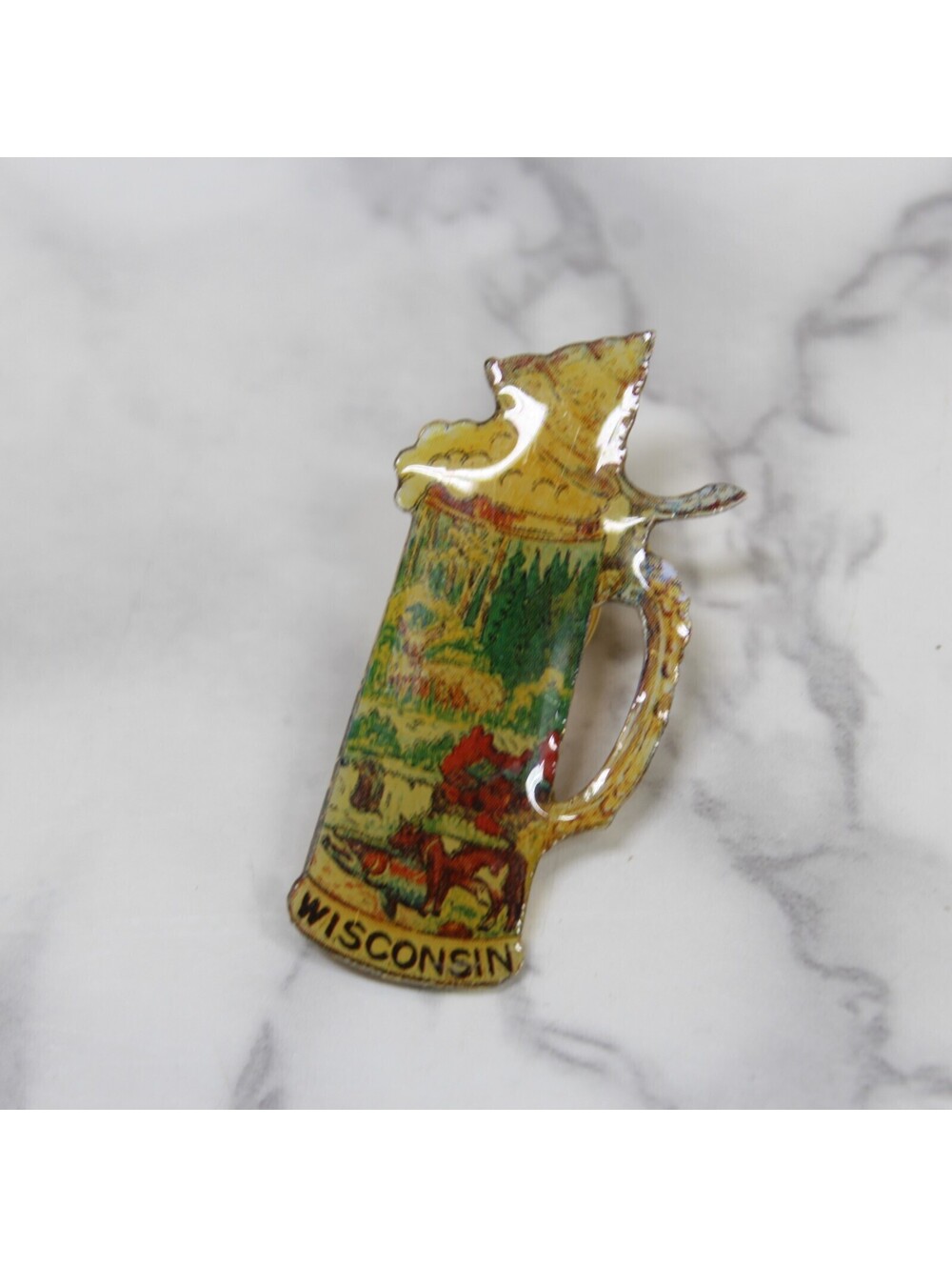 Wisconsin Beer Lapel Pin Pinback Vintage